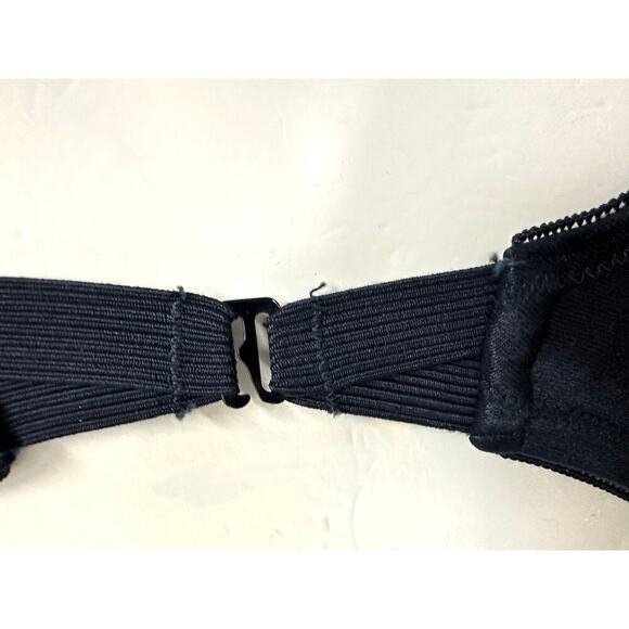 VTG 1950s Bra Warner's G-1 A'Lure Black Satin Lacy Peek-a-boo Cups Sz 38B NWOT - Picture 6 of 8